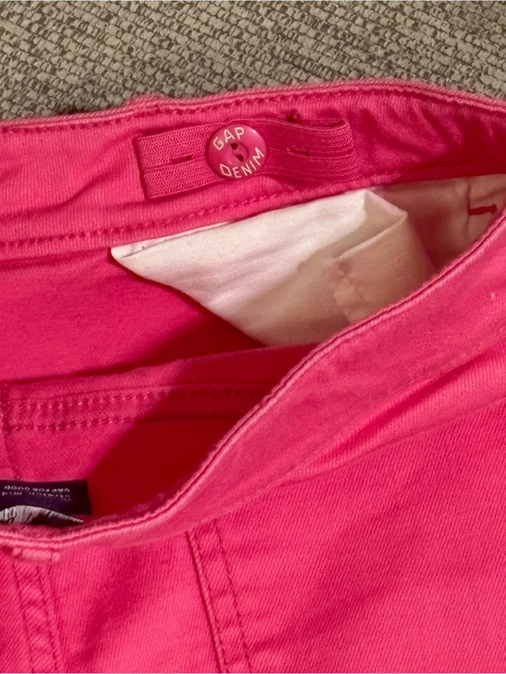Kids GAP Pink Shorts Rolled-Hem Adjustable Waist size 16